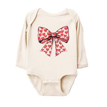 Coquette Hearts Baby Long Sleeve Bodysuit
