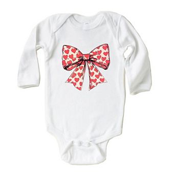 Coquette Hearts Baby Long Sleeve Bodysuit