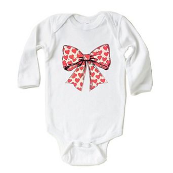 Coquette Hearts Baby Long Sleeve Bodysuit
