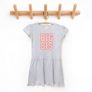 Big Sis Distressed Toddler Girl Dress