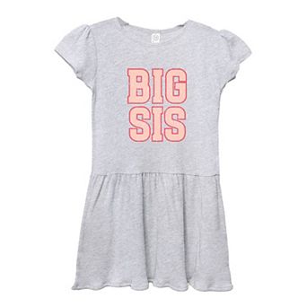 Big Sis Distressed Toddler Girl Dress