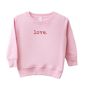 Embroidered Love Typewriter Toddler Graphic Sweatshirt