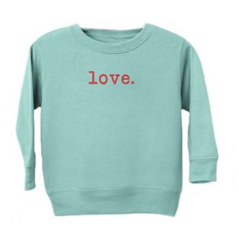 Embroidered Love Typewriter Toddler Graphic Sweatshirt