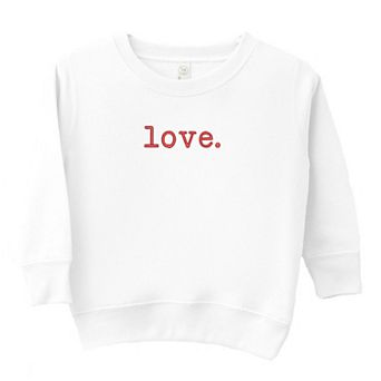 Embroidered Love Typewriter Toddler Graphic Sweatshirt