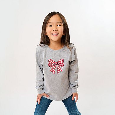 Coquette Hearts Youth Long Sleeve Graphic Tee