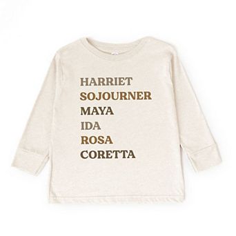 Black History Women Toddler Long Sleeve Graphic Tee