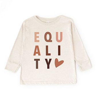 Equality Heart Toddler Long Sleeve Graphic Tee