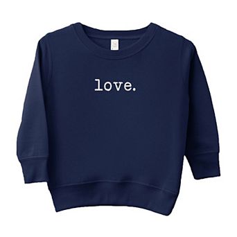 Embroidered Love Typewriter Toddler Graphic Sweatshirt