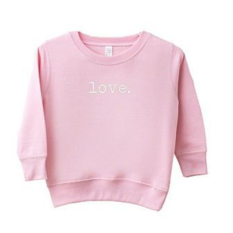 Embroidered Love Typewriter Toddler Graphic Sweatshirt