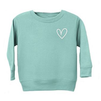 Embroidered Hand Drawn Heart Toddler Graphic Sweatshirt