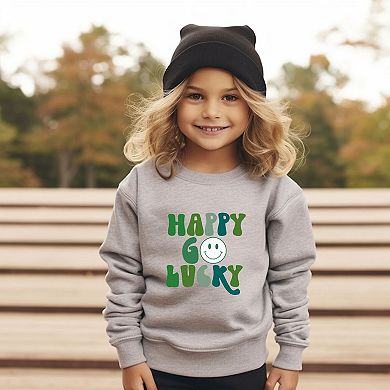 Happy Go Lucky Smiley Face Toddler Graphic Sweatshirt