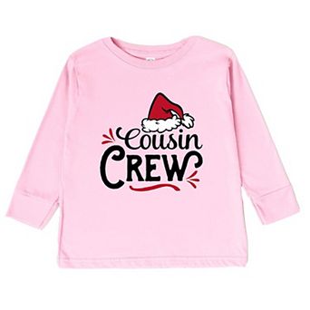Cousin Crew Santa Hat Toddler Long Sleeve Graphic Tee
