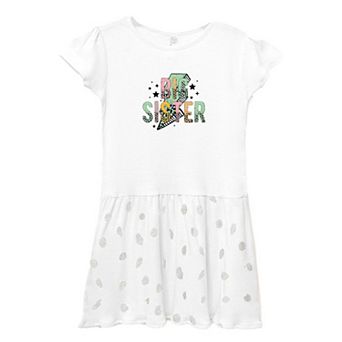 Big Sister Lightning Bolt Toddler Girl Dress