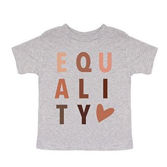 Equlity Heart Toddler Short Sleeve Graphic Tee