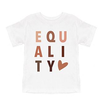 Equlity Heart Toddler Short Sleeve Graphic Tee