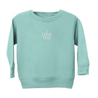 Embroidered I Love You Words Toddler Graphic Sweatshirt