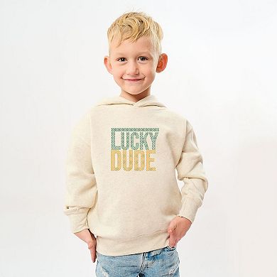 Block Checkered Lucky Dude Toddler Graphic Hoodie