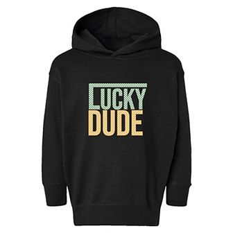 Block Checkered Lucky Dude Toddler Graphic Hoodie