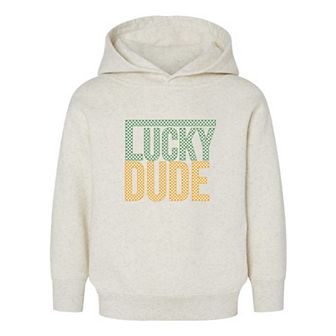 Block Checkered Lucky Dude Toddler Graphic Hoodie