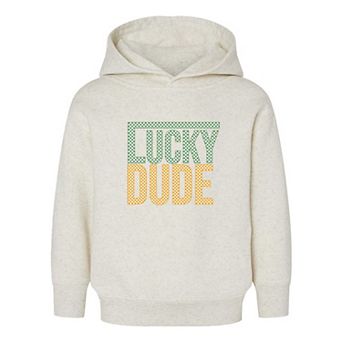 Block Checkered Lucky Dude Toddler Graphic Hoodie