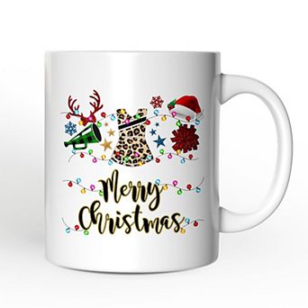 Cheerleader Buffalo Plaid Christmas Mug, Cheer Mom Gift