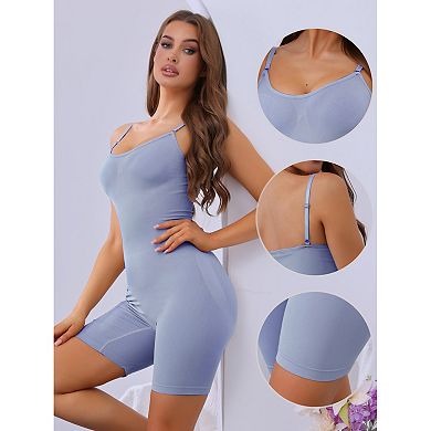 Women's Slimming Bodysuits U Neck Shapewear Sculpting Full Body Shaper with Adjustable Strap