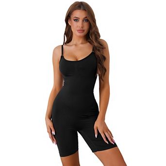Women's Slimming Bodysuits U Neck Shapewear Sculpting Full Body Shaper with Adjustable Strap