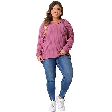 Plus Size Fashion Hoodies for Women Pullover Lightweight Drawstring Sweatshirts Long Sleeve Shirts