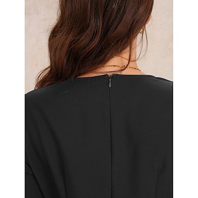 Work Office Casual Dresses for Women's Half Sleeve Work Midi Dress