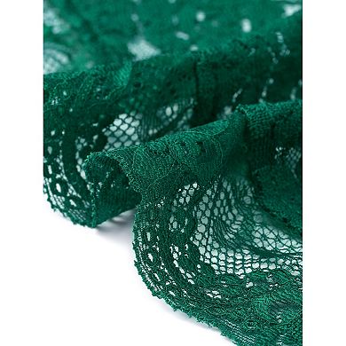 Floral Lace Shrug for Women's Ruffle Evening Dress Long Sleeve Open Front Cropped Cardigan