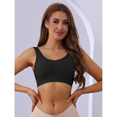 Women Soft Breathable U Back Bralette Push-up Full Coverage Bra without Underwire