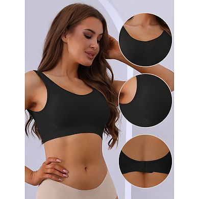 Women Soft Breathable U Back Bralette Push-up Full Coverage Bra without Underwire