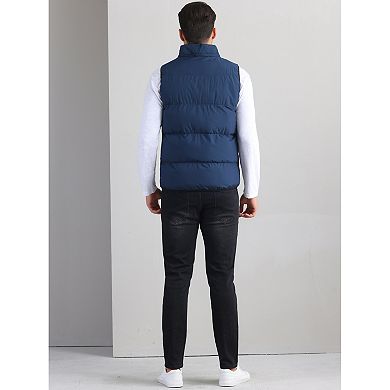 Puffer Vest for Men's Warm Sleeveless Down Jacket with Detachable Hooded Winter Padded Vest