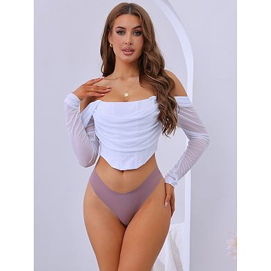 Women's Low-Waisted Briefs Invisible Soft Bikinis Breathable Underwaer