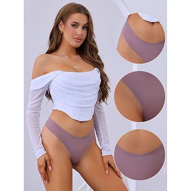 Women's Low-Waisted Briefs Invisible Soft Bikinis Breathable Underwaer