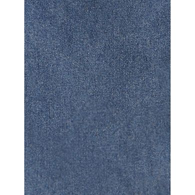 Denim Dress for Women's Puffy Sleeve Buttton Down Collared Jean A-Line Dresses