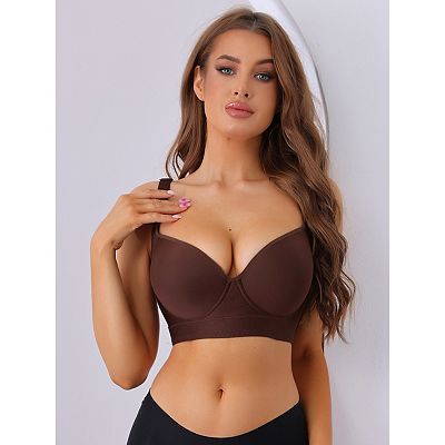white christmas dresses 372 Deep V Seamless Bra Beige – DOTVOL