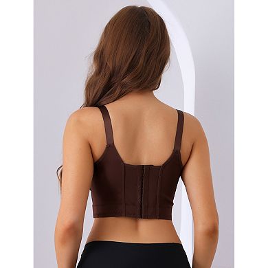 Women's Deep V-Neck Adjustable Straps Underwire Bra Push-Up Plus Size Underwear
