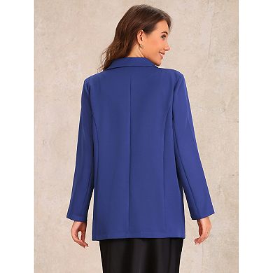 Business Blazer for Women's Single Breasted Long Sleeve Office Casual Blazer Jacket