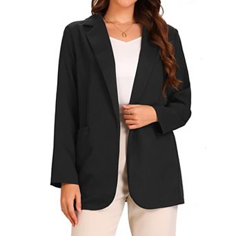 Business Blazer for Women's Single Breasted Long Sleeve Office Casual Blazer Jacket