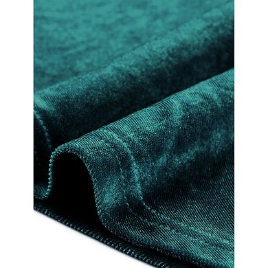 Sleeveless Velvet Dress for Women's Elegant V Neck a Line Flowy Cocktail Party Midi Dresses