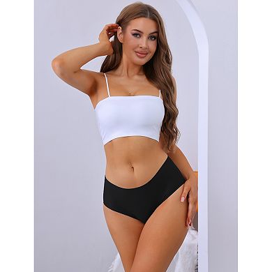 Women's Mid-Waisted Invisible Briefs Full Coverage Light and Breathable Panties