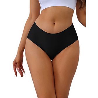 Women's Mid-Waisted Invisible Briefs Full Coverage Light and Breathable Panties