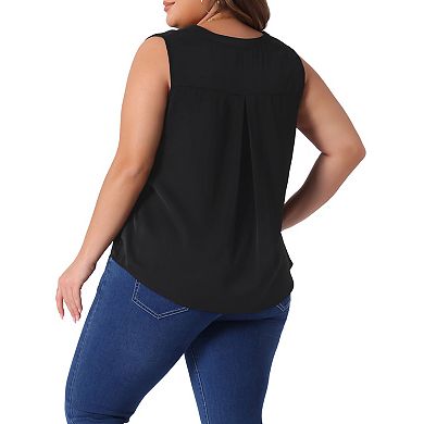 Plus Size Tank Tops for Women V Neck Sleeveless Blouses Casual Basic Tank