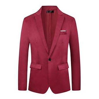 Prom Blazer for Men's Single Breasted Peak Collar Business Wedding Suit Jacket Sport Coats