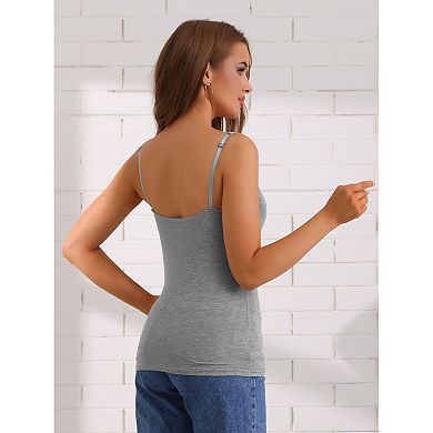 Women's Camisole with Built-In Bra Adjustable Strap Flowy Swing Cami Vest