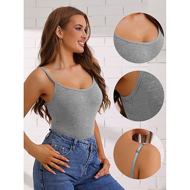 Women's Camisole with Built-In Bra Adjustable Strap Flowy Swing Cami Vest