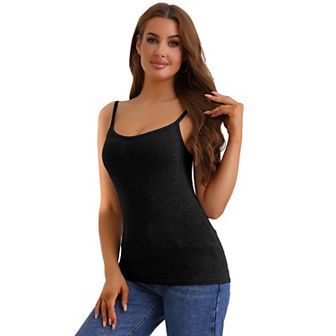 Women's Camisole with Built-In Bra Adjustable Strap Flowy Swing Cami Vest