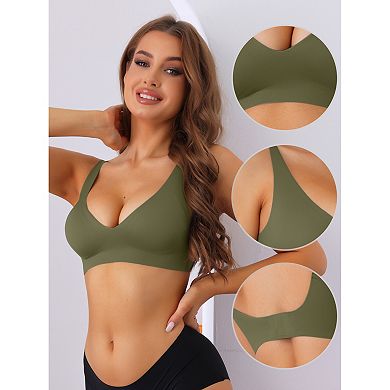 Women's Wirefree Bra Comfortable No Show Smoothing Workout Push Up Bralettes