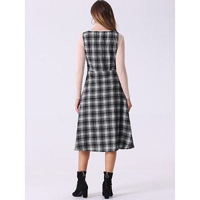 green emerald velvet dress PRIMODA Women's Long Sleeve Empire Waist Buffalo Plaid Midi Swing Dress  with Belt(Black S) at Amazon Women's Clothing store